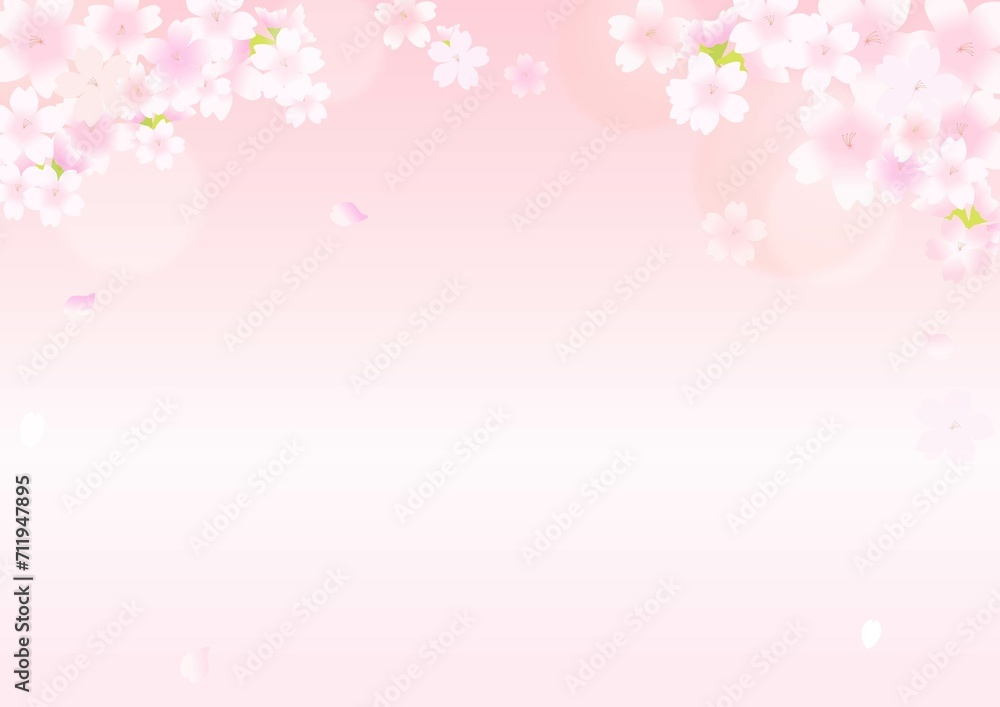 桜のピンク色の背景フレーム