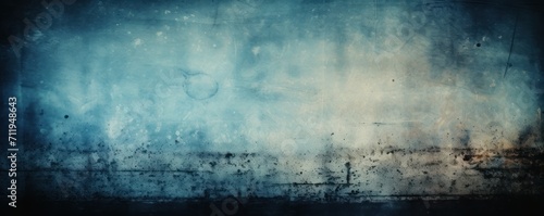 Old Film Overlay with light leaks, grain texture, vintage blue background