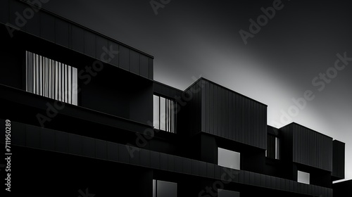 minimalism black architecture background illustration structure sleek, contemporary monochrome, contrast lines minimalism black architecture background