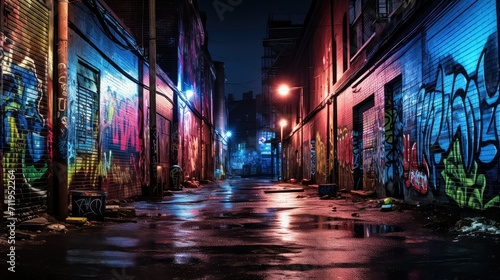 city glow urban background illustration lights nightlife, vibrant neon, graffiti modern city glow urban background
