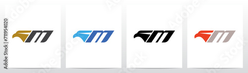 Eagle Head On The Side Of Letter Logo Design M