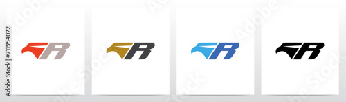 Eagle Head On The Side Of Letter Logo Design R