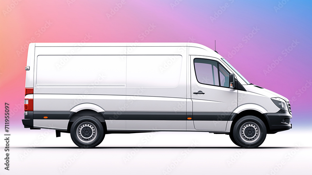 Placement of advertising, text, logo, corporate identity, company slogan on the car body. Empty white space for presentation. Truck, cargo transportation, logistics, delivery, business, heavy loads.