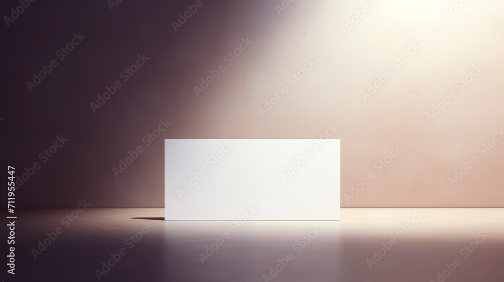 Placement of advertising, text, logo, corporate identity, company slogan, contact information on a business card and a white sheet. Empty space for presentation. Beautiful background with blur.