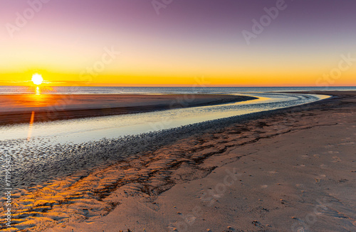 Sunrise Over Tidal Creek on Singleton Beach, Hilton Head, South Carolina, USA