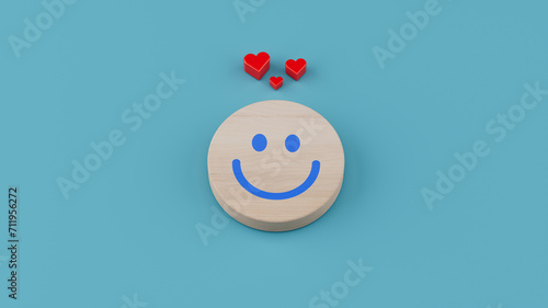 Smiley Face Embracing positive thinking and growth to reclaim your emotional well-being, mental health concept