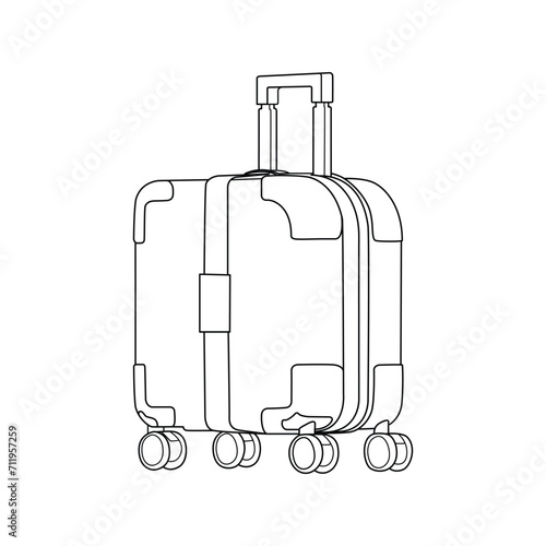 travel suitcase outline art