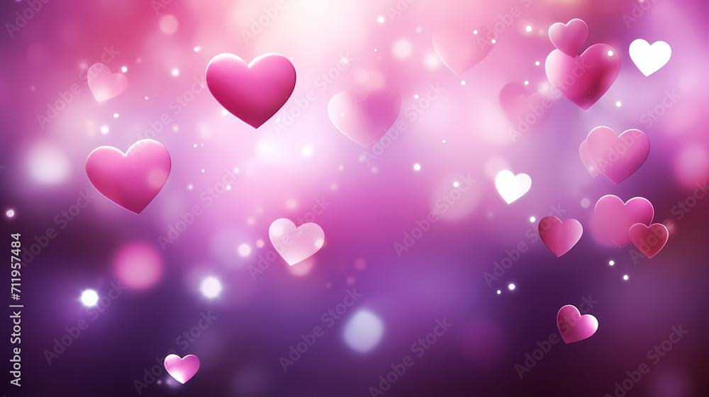 Valentine's Day background with hearts, love and romance background