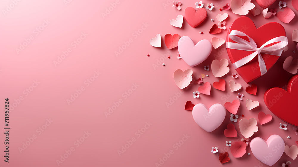 Valentine's Day background with hearts, love and romance background Valentine's Day background with hearts, love and romance background