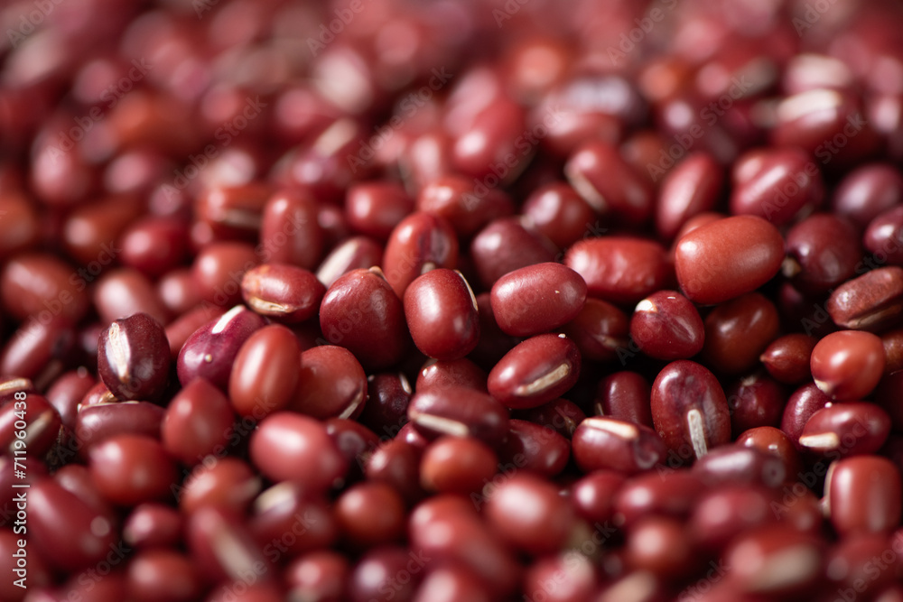 Raw red bean or azuki beans seeds texture background Raw red bean or azuki beans seeds texture background