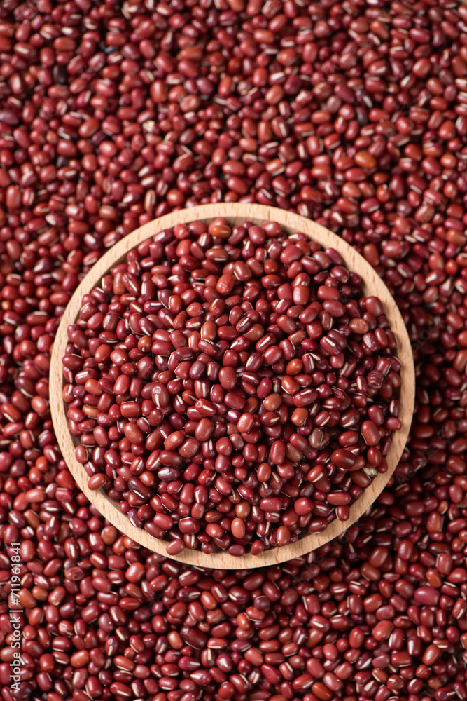Raw red bean or azuki beans seeds texture background Raw red bean or azuki beans seeds texture background