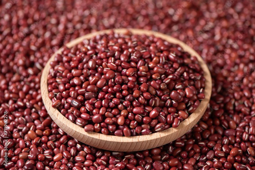 Raw red bean or azuki beans seeds texture background Raw red bean or azuki beans seeds texture background