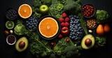 An abundant array of vibrant and nutritious produce, showcasing the beauty and diversity of nature's bounty in a colorful still life of seedless oranges, juicy grapefruits, plump grapes, and an assor
