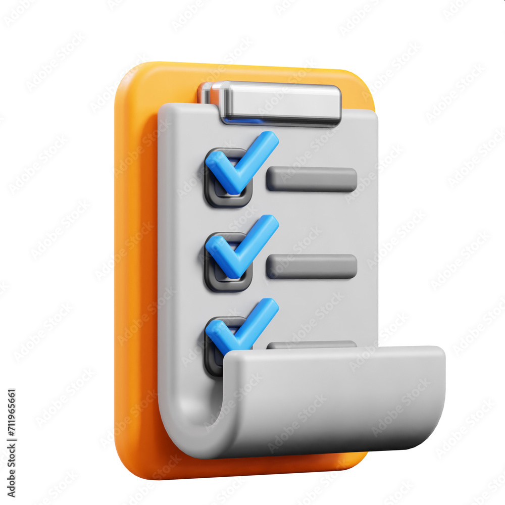 PNG 3D Task icon isolated on a white background PNG 3D Task icon isolated on a white background