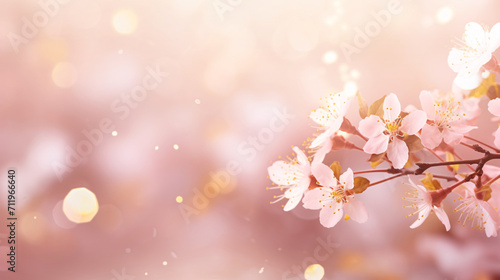 桜、春のイメージでコピースペースがある背景画 © dadakko