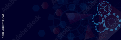 Gear wheel for mechanism concept and engineering. Technical concept background design. Machine technology design background.