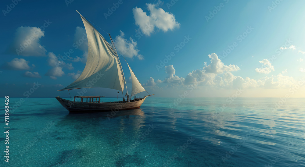 a boat dangling in the water on a tropical beach