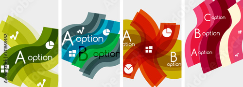 Set of line infographic backgrounds. Vector illustration For Wallpaper, Banner, Background, Card, Book Illustration, landing page