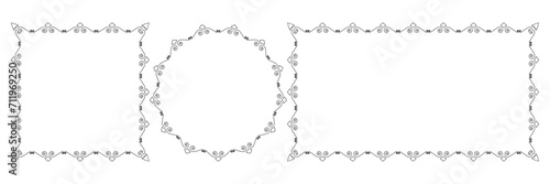 swirl frame set with copy space