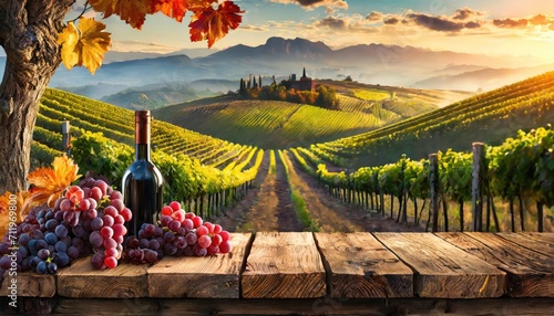 The vineyard in autumn.