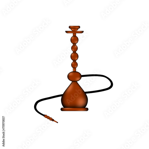 Hookah icon on white.