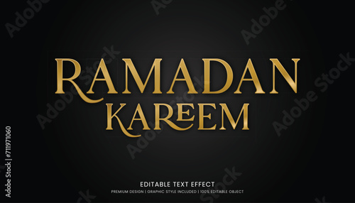 ramadan kareem text effect style editable template background minimalist and islamic style eid mubarak iftar party