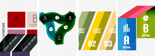 Set of infographic lines poster backgrounds. Vector illustration For Wallpaper, Banner, Background, Card, Book Illustration, landing page