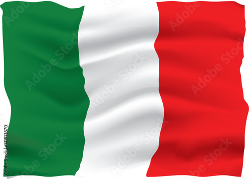 italian flag in the wind