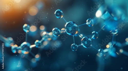 Mesmerizing Molecular Symphony: Enchanting Blue Luminescence in Organic Structures photo