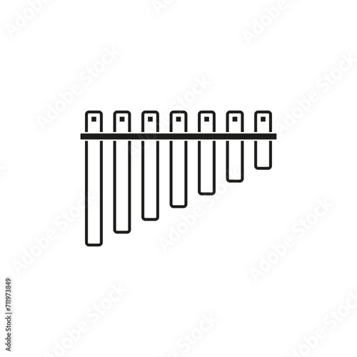 Panpipes icon. Pan flute icon. Vector illustration. EPS 10.