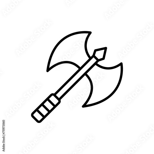 Axe outline icons, minimalist vector illustration ,simple transparent graphic element .Isolated on white background