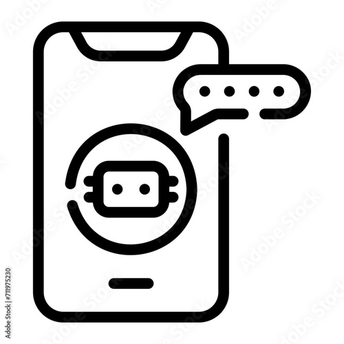 chatbot Line Icon