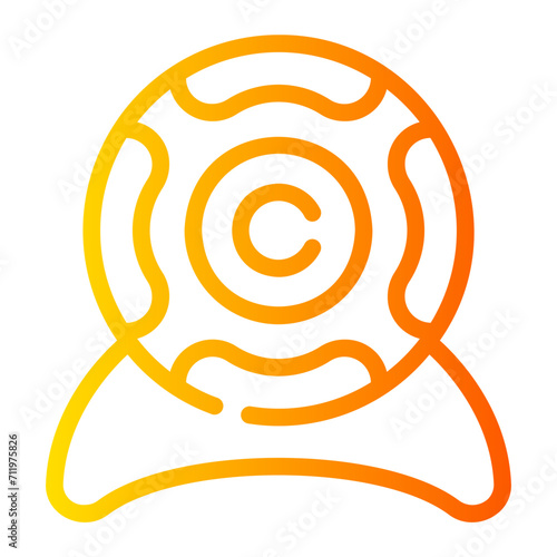 web cam Line Gradient Icon