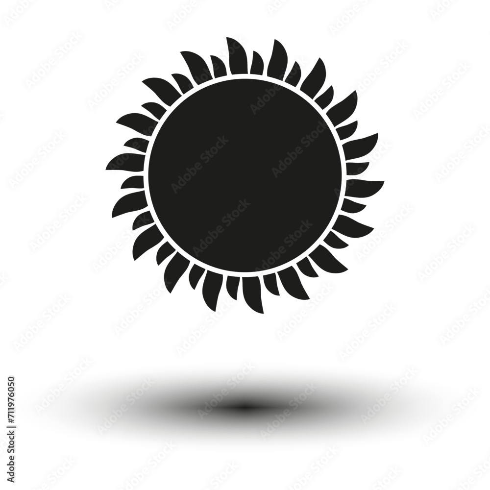 Sun icon. Vector illustration. EPS 10.