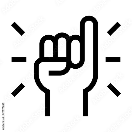 Icono de promesa. Gesto de compromiso, garantía. Ilustración vectorial