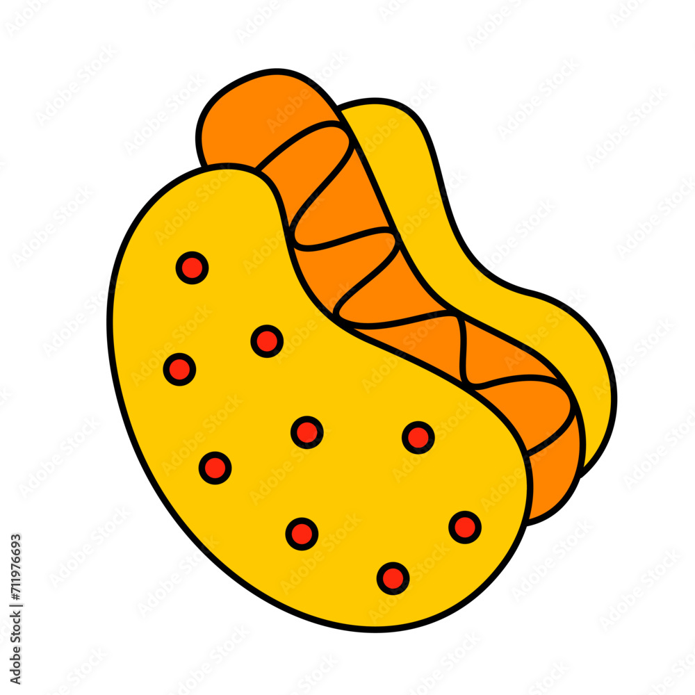 Hot dog of cute clip art vector illustration Hot dog of cute clip art vector illustration