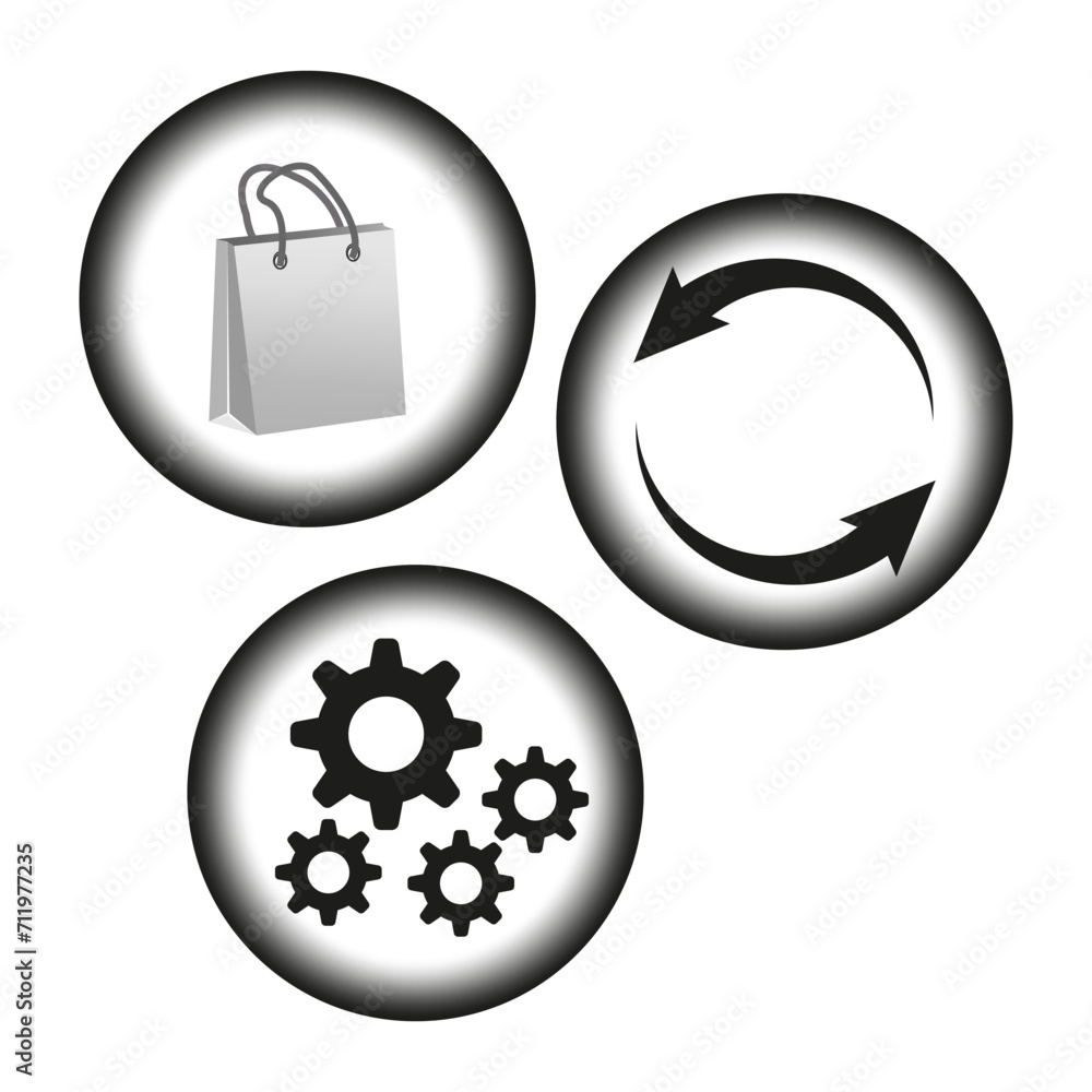 Development strategy. Marketing materials. Vector illustration. EPS 10.