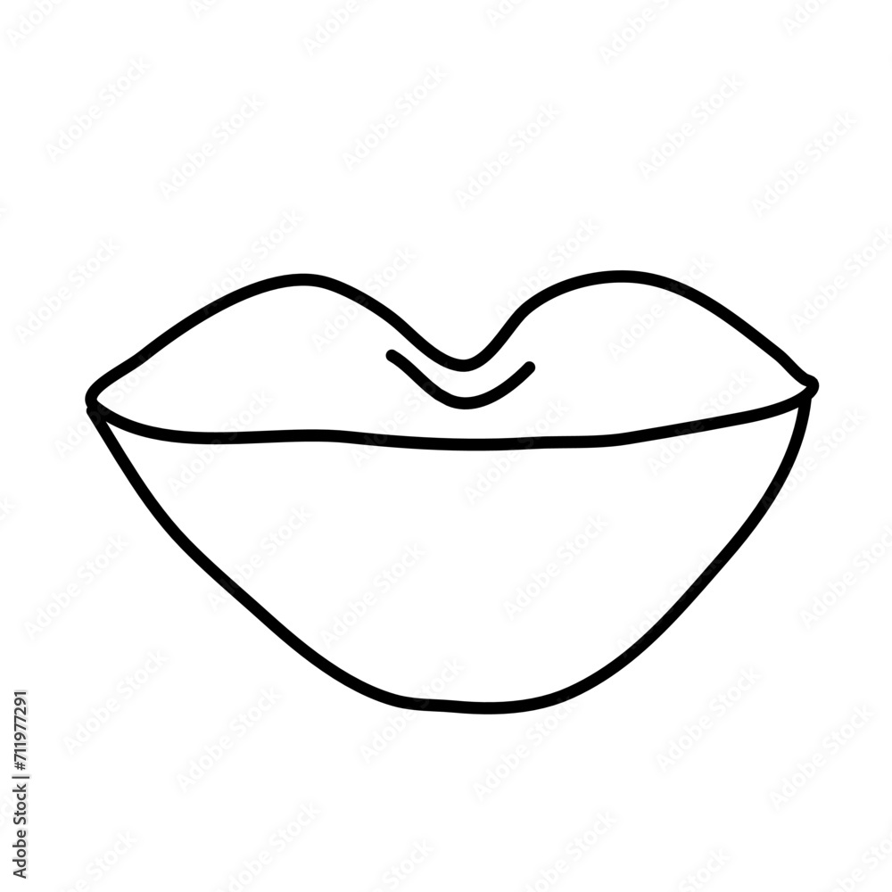 Lip of doodle clip art vector illustration Lip of doodle clip art vector illustration