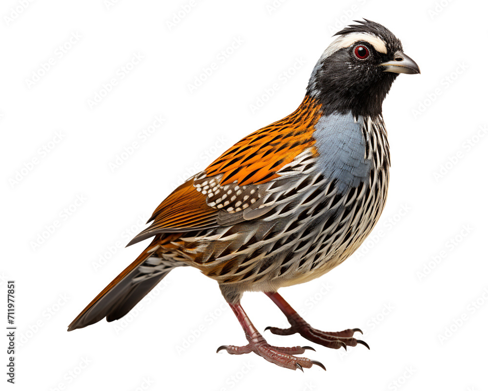 Fototapeta premium Quail on transparent background