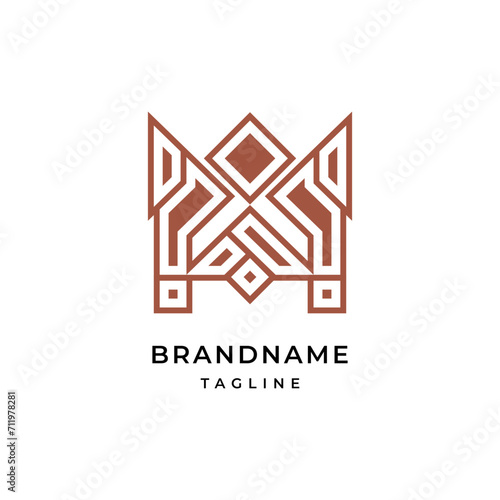Unique modern geometric creative elegant letter W logo template