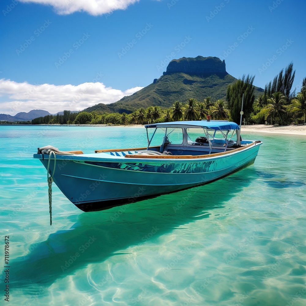 Bora Bora Boat tours are a fun way to see the island and experience the crystal blue waters, boat on the sea