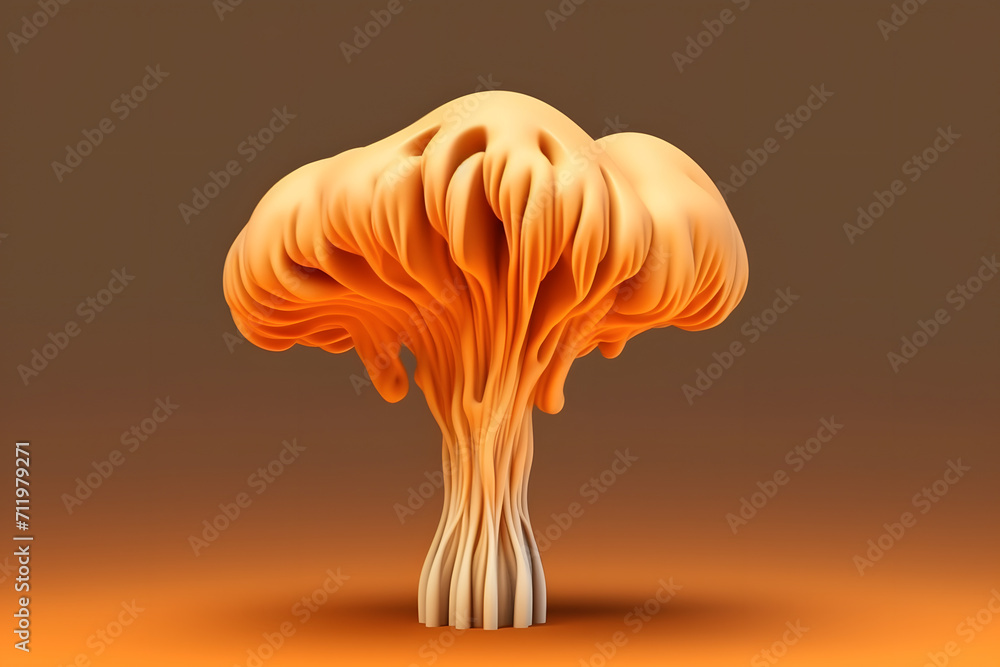 Fototapeta premium 3d rendering Lion's Mane Mushroom