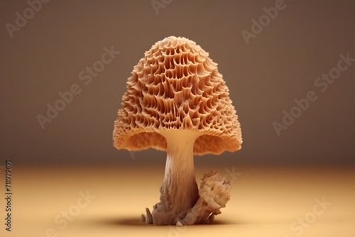 3d rendering Morel Mushroom photo