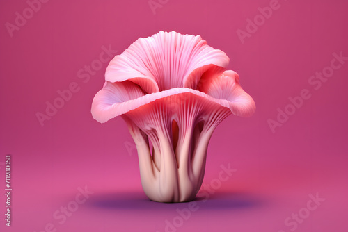 3d rendering Pink Oyster Mushroom photo