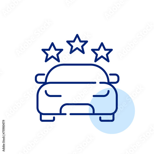 Good rating premium car rental service. Pixel perfect, editable stroke icon