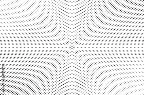 Halftone vector background. Monochrome halftone pattern. Abstract geometric dots background. Pop Art comic gradient black white texture. Design for presentation banner  poster  flyer  business card. 