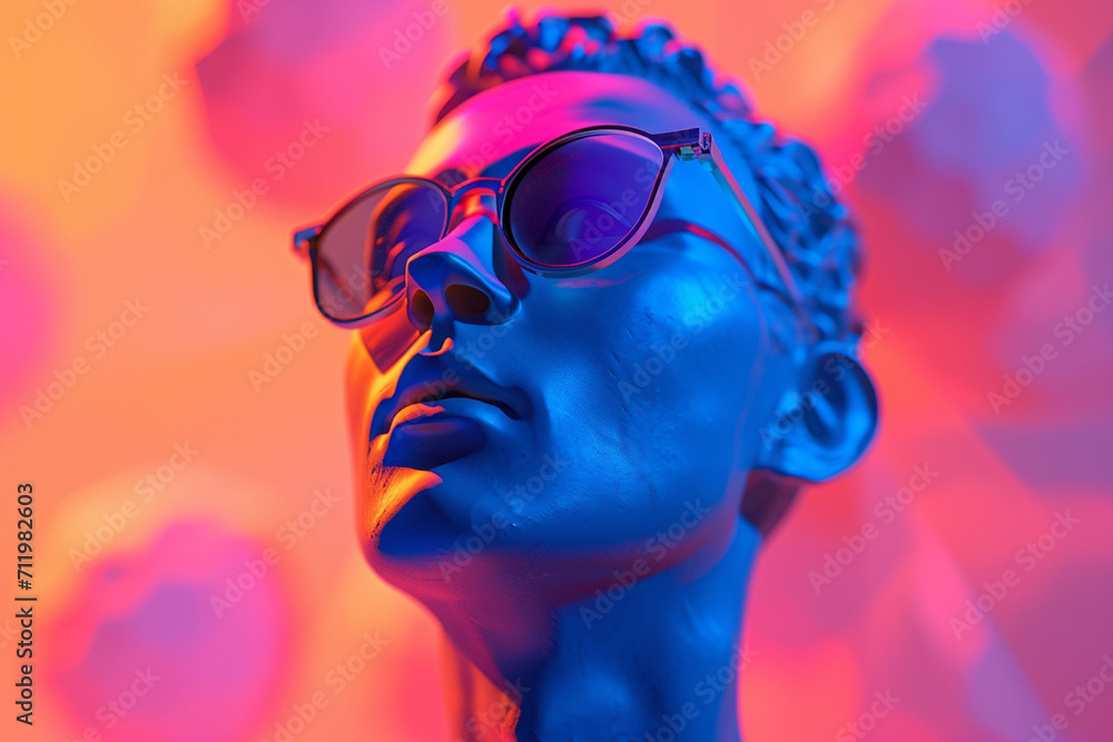 Human portrait game background style 3d stylish illustration Human portrait game background style 3d stylish illustration