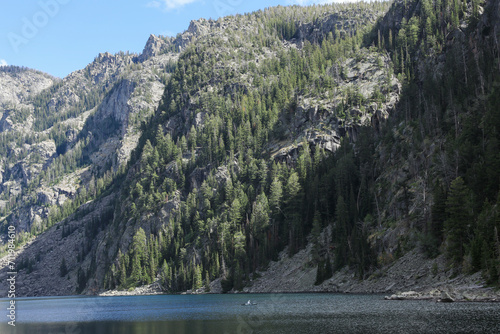 Solo Kayaking Freemont Lake Pinedale Wyoming U.S.A. Wind River Range