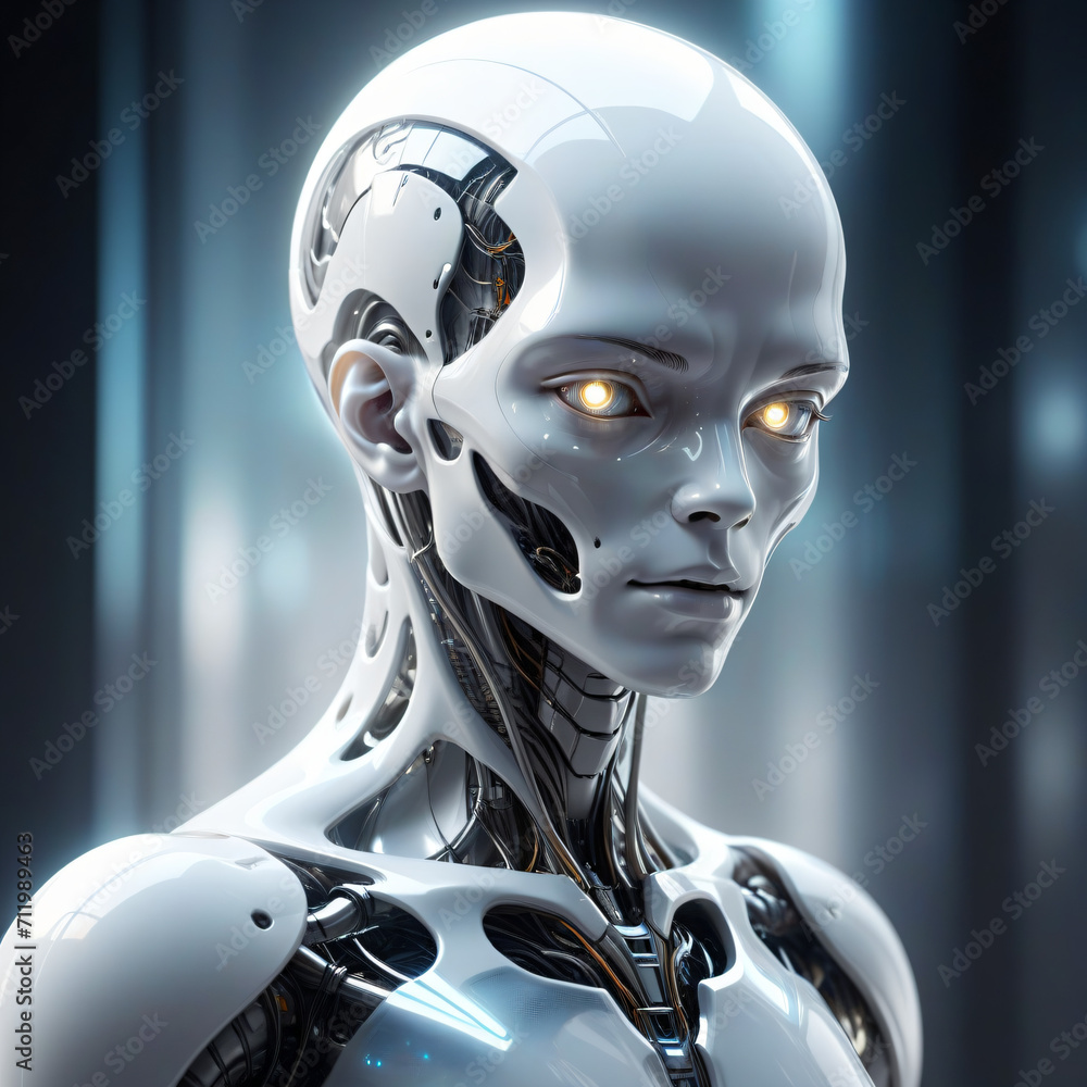 white robotic artificial intelligence