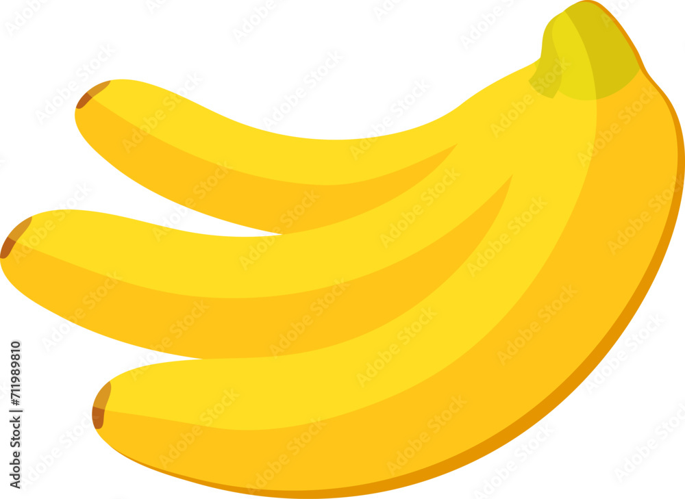 Bunch of ripe bananas with a flat design. Fresh fruit, healthy snack concept vector illustration. Bunch of ripe bananas with a flat design. Fresh fruit, healthy snack concept vector illustration.